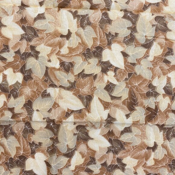 1/2 Yd Windsor Collection Hoffman Quilting Fabric Yard Autumn Leaves Beige Brown - Picture 4 of 7